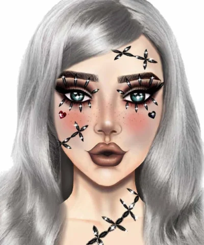 Leg Avenue Stitches Adhesive Face Jewels Sticker Costume Jewelry