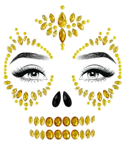 Leg Avenue Skeleton Adhesive Face And Chest Jewel Stickers