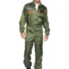 Leg Avenue Mens Military & Uniforms Top Gun Parachute Flight Suit Costume