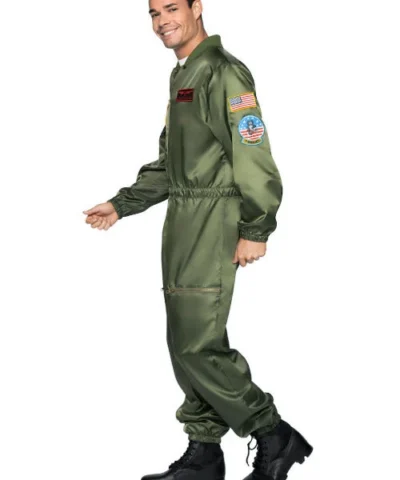 Leg Avenue Mens Military & Uniforms Top Gun Parachute Flight Suit Costume