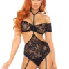 Leg Avenue Teddy And Bodysuits Turn Me On Teddy & Bra Set
