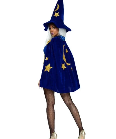 Leg Avenue Witches Vampire And Devils Velvet Moon And Stars Cape And Wizard Hat
