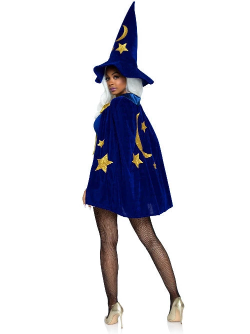 Leg Avenue Witches Vampire And Devils Velvet Moon And Stars Cape And Wizard Hat