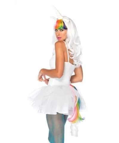 Leg Avenue Weapons Props And Kits Wavy Rainbow Unicorn Wig & Tail Costume Kit