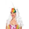 Leg Avenue Weapons Props And Kits Wavy Rainbow Unicorn Wig & Tail Costume Kit