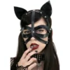 Leg Avenue Face Mask Wet Look Harness Cat Costume Mask