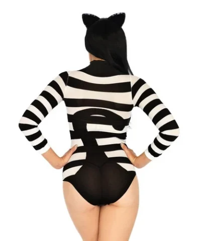 Leg Avenue Striped Cat Costume Bodysuit Animals