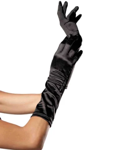 Leg Avenue Gloves & Arm Warmers Satin Elbow Length Costume Gloves
