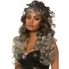 Leg Avenue 24” Curly Wispy Bang Wig With Half Up Pony Wigs