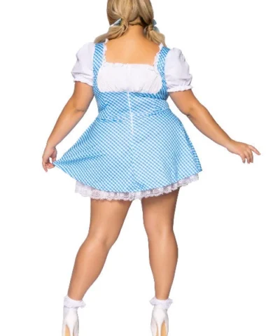Leg Avenue Gingham Dress With Lace Up Front And Split Skirt Accent. Design Your Own Costumes