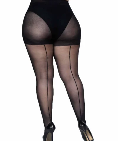 Leg Avenue Cadi Sheer Backseam Pantyhose Sheer Opaque Tights