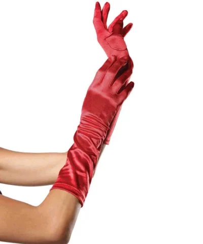 Leg Avenue Gloves & Arm Warmers Satin Elbow Length Costume Gloves