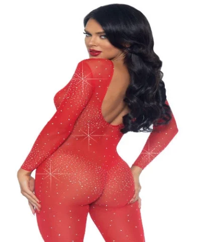 Leg Avenue Design Your Own Costumes Sheer Rhinestone Catsuit.