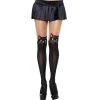 Leg Avenue Sheer Opaque Tights Kura Black Cat Tights