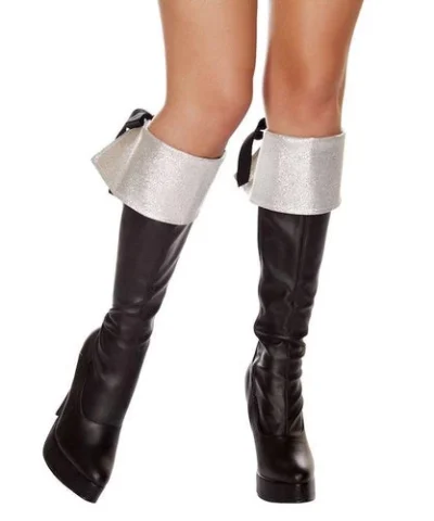Roma Silver Glitter Boot Covers