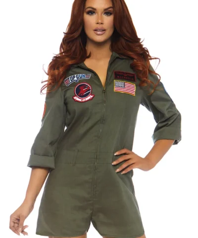 Leg Avenue Top Gun Romper Flight Suit
