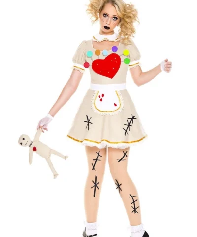 Music Legs Voo Doo Doll Womens Costume Spooky