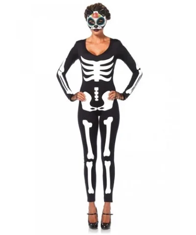 Leg Avenue Spooky Printed Glow In The Dark Skeleton Catsuit
