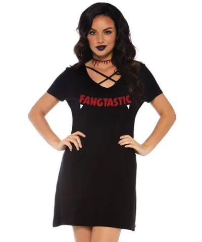 Legavenue Fangtastic Crossover Jersey Dress With Pockets