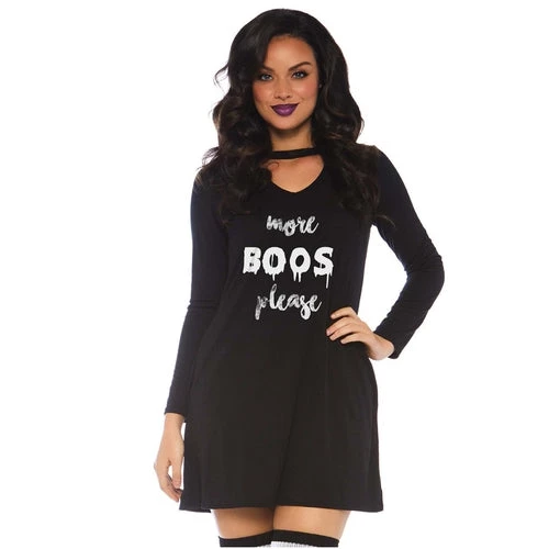 Legavenue More Boos Jersey Dress With Pockets Spooky