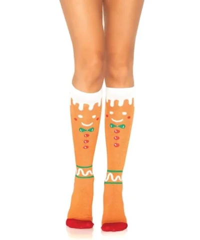 Leg Avenue Sonia Gingerbread Man Socks