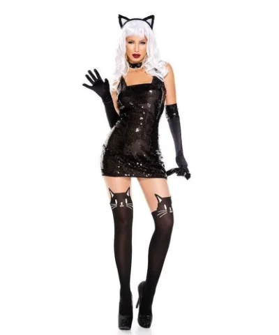 Music Legs Animals Sexy Sequined Cat Costume