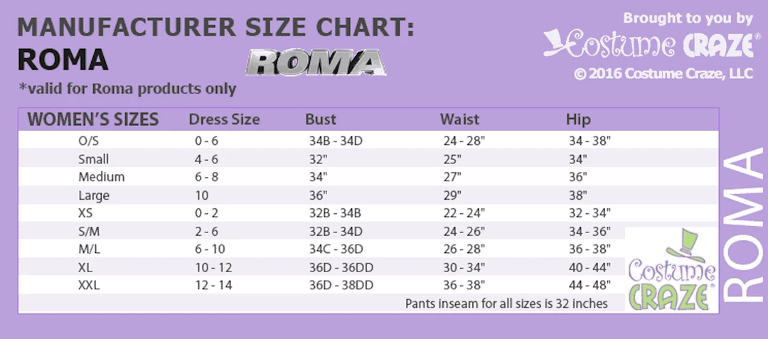 Roma 3pc Kinky Unicorn Costume