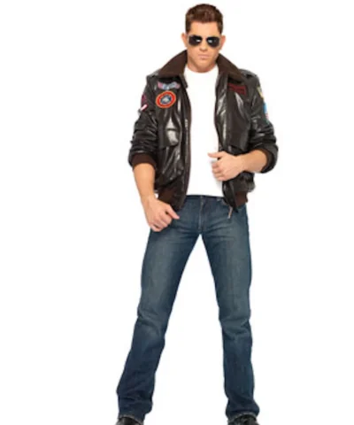 Leg Avenue Mens Licensed Costumes Top Gun Men's Bomber Jacket
