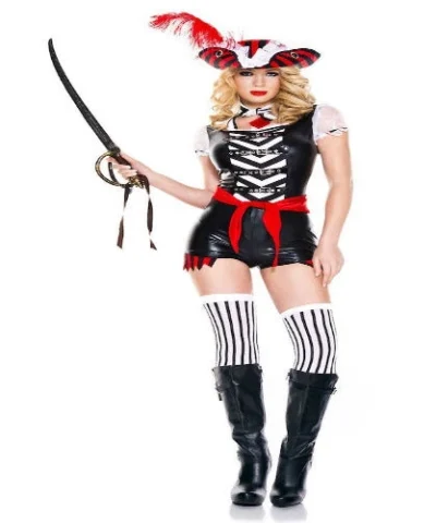 Music Legs Island Buccaneer Costume Ladies Pirates