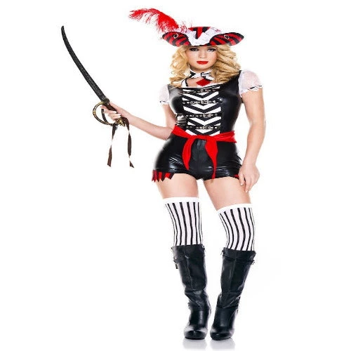 Music Legs Island Buccaneer Costume Ladies Pirates