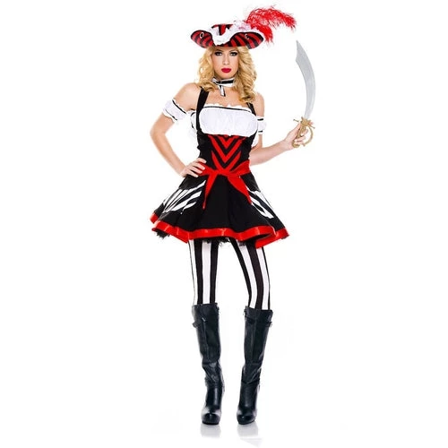 Music Legs Sexy Sea Rover Costume Ladies Pirates