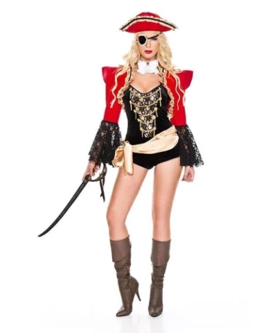 Music Legs Lacy Lady Of The Sea Costume Ladies Pirates