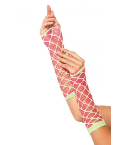 Leg Avenue Dual Net Neon Arm Warmers Gloves & Arm Warmers