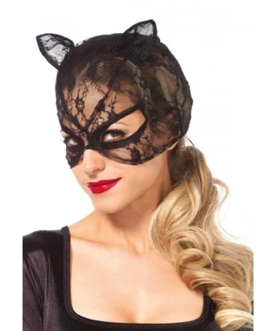 Leg Avenue Face Mask Lace Cat Costume Mask With Corset Style Lace