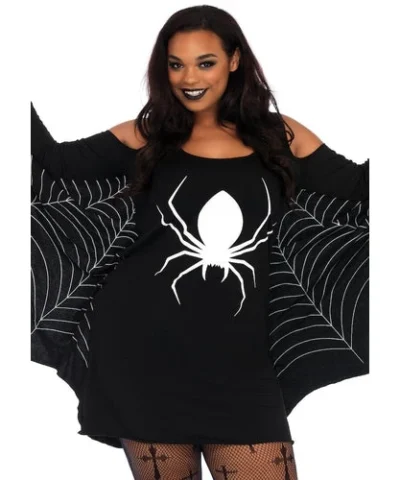 Leg Avenue Spooky Jersey Spiderweb Dress