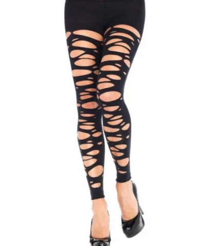 Leg Avenue Posy Tattered Footless Tights Net & Lace Tights