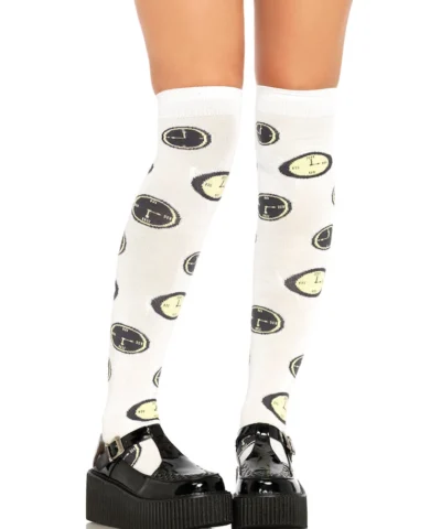 Leg Avenue Halloween And Holiday Hosiery Tick Tock Over The Knee Socks