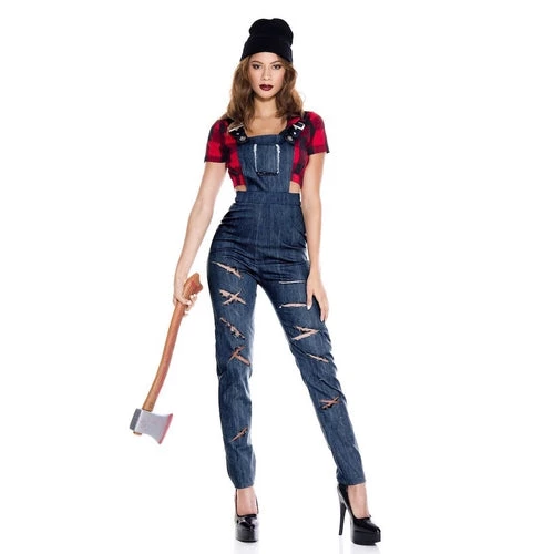 Music Legs Lady Lumber Jack Costume