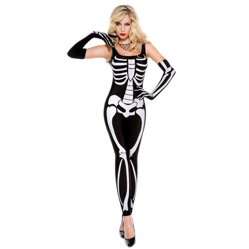 Music Legs Skeleton Jumpsuit Costume