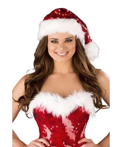 Roma Best Selling Products Fur Trimmed Sequin Christmas Hat